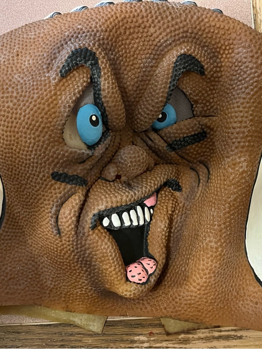 Brown Football Monster Costume Mask